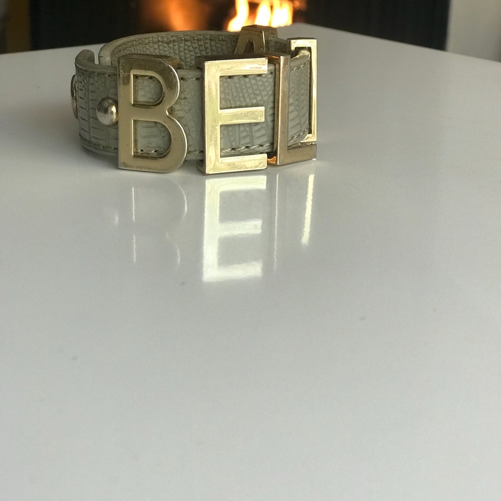 BELLA Leather and Gold Bracelet